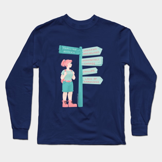 Moving Forward Long Sleeve T-Shirt by leanzadoodles